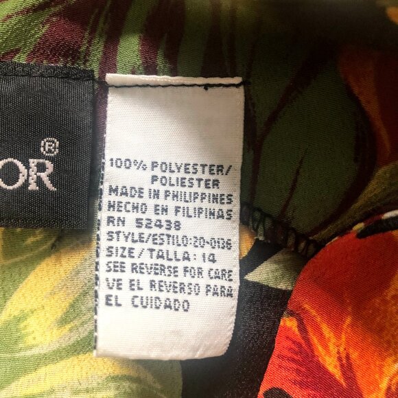 Sag Harbor Floral Maxi Vintage Sundress Button Up Zipper Back Plus Size 14 - Picture 6 of 9